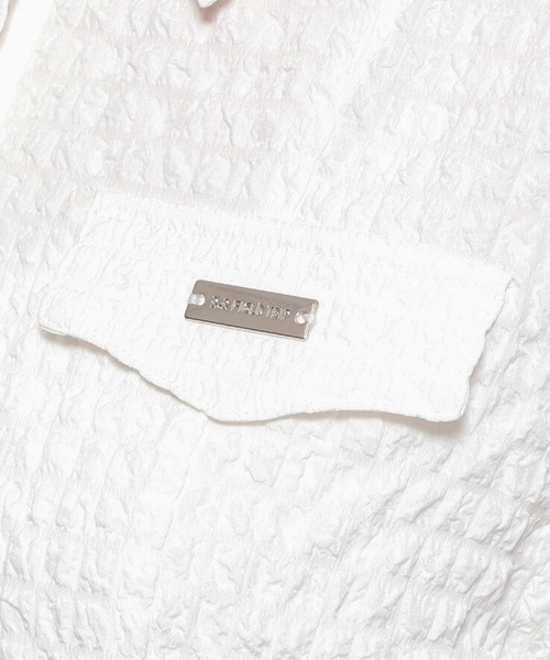 3.3 Field Trip （3.3フィールドトリップ）の「3.3 Field Trip／ドロストエンボスシャツ（シャツ/ブラウス・レディース・ホワイト/ブラック・FREE）」の17枚目の写真