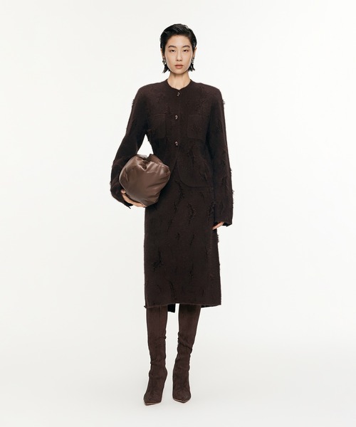 JNBY（ジェーエヌビーワイ）の「Vintage Knit Jacket / ヴィンテージニットジャケット（ニット/セーター・レディース・ブラック/ブラウン・38/36/40）」の4枚目の写真