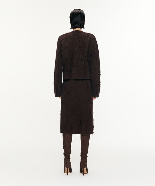 JNBY（ジェーエヌビーワイ）の「Vintage Knit Jacket / ヴィンテージニットジャケット（ニット/セーター・レディース・ブラック/ブラウン・38/36/40）」の6枚目の写真