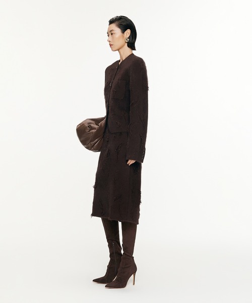 JNBY（ジェーエヌビーワイ）の「Vintage Knit Jacket / ヴィンテージニットジャケット（ニット/セーター・レディース・ブラック/ブラウン・38/36/40）」の5枚目の写真