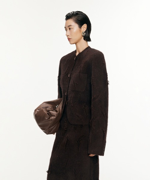 JNBY（ジェーエヌビーワイ）の「Vintage Knit Jacket / ヴィンテージニットジャケット（ニット/セーター・レディース・ブラック/ブラウン・38/36/40）」の3枚目の写真