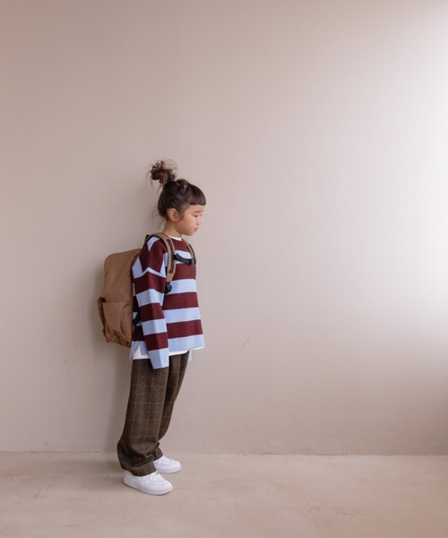 LOWRYS FARM(ローリーズファーム)の「ボーダーニットLS 145398(ニット/セーター・キッズ・ボルドー/ネイビー/ブラック・110cm/120cm/130cm/140cm/150cm)」の11枚目の写真