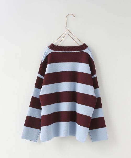 LOWRYS FARM(ローリーズファーム)の「ボーダーニットLS 145398(ニット/セーター・キッズ・ボルドー/ネイビー/ブラック・110cm/120cm/130cm/140cm/150cm)」の22枚目の写真