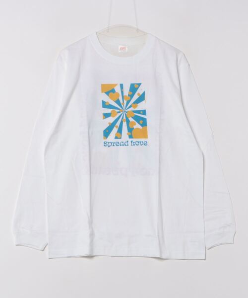 B.I.D.(ビーアイディー)の「《Spread Love》オリジナルプリント L/S T(Tシャツ/カットソー・レディース・ブラック/ホワイト・LARGE/MEDIUM)」の2枚目の写真