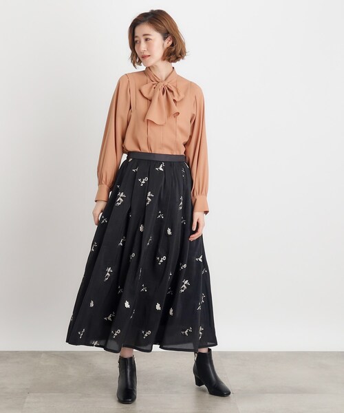 grove（グローブ）の「◆ウイングスリーブボウタイブラウス（シャツ/ブラウス・レディース・ブラック/キャメル/オフホワイト・03/02/01/04/05）」の11枚目の写真