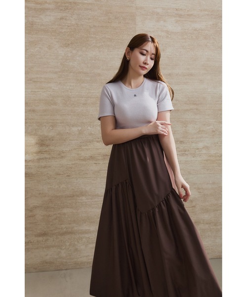 Trois Logo Ribbed Tee（Tシャツ/カットソー）｜Her lip to（ハー