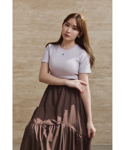 トップス Her lip to Trois Logo Ribbed Tee Trois Logo Ribbed Tee（Tシャツ/カットソー）｜Her lip to