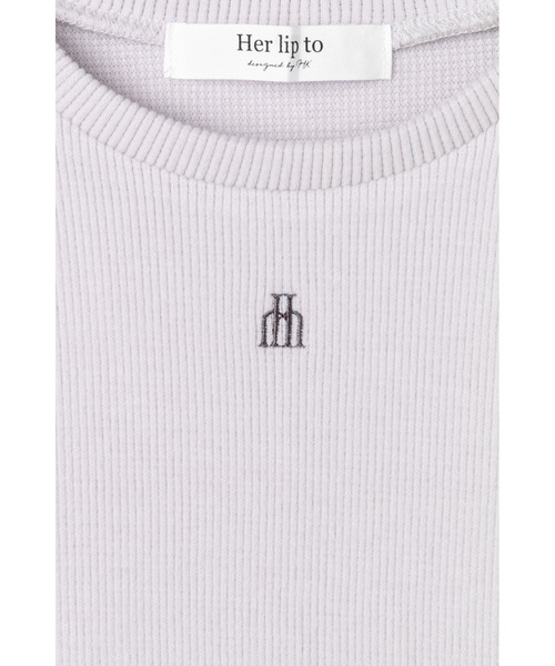 Trois Logo Ribbed Tee（Tシャツ/カットソー）｜Her lip to