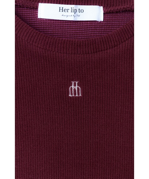 Trois Logo Ribbed Tee（Tシャツ/カットソー）｜Her lip to