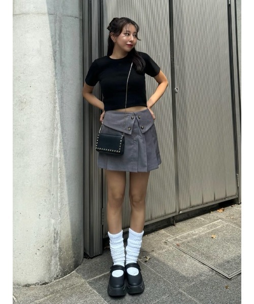 Trois Logo Ribbed Tee（Tシャツ/カットソー）｜Her lip to