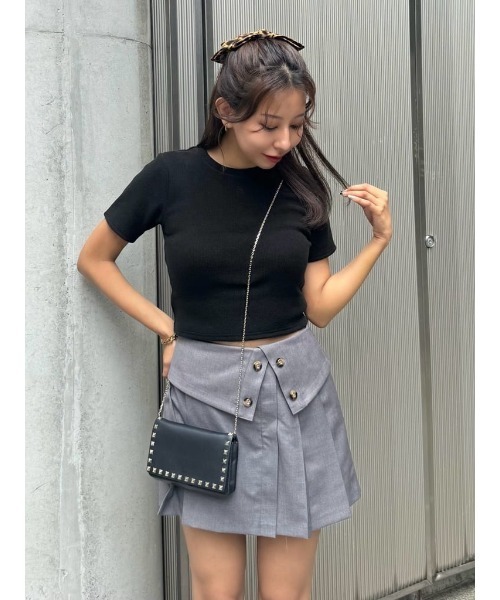 Trois Logo Ribbed Tee（Tシャツ/カットソー）｜Her lip to