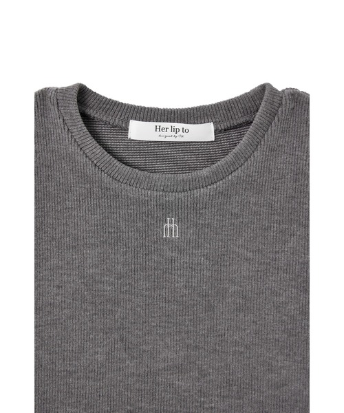 Trois Logo Ribbed Tee（Tシャツ/カットソー）｜Her lip to