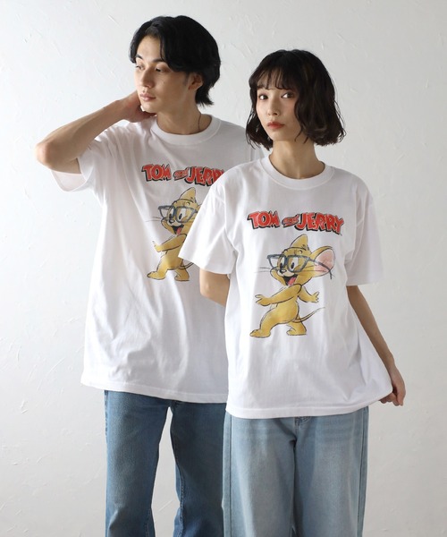 Tom&Jerry(トムアンドジェリー)の「【Warner】トム&ジェリーTEE 01(Tシャツ/カットソー・レディース・ライトブラック/ホワイト・XL/M)」の5枚目の写真