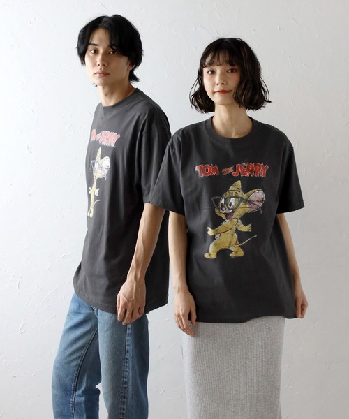 Tom&Jerry(トムアンドジェリー)の「【Warner】トム&ジェリーTEE 01(Tシャツ/カットソー・レディース・ライトブラック/ホワイト・XL/M)」の14枚目の写真