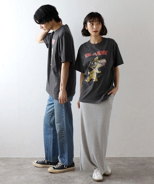 Tom&Jerry(トムアンドジェリー)の「【Warner】トム&ジェリーTEE 01(Tシャツ/カットソー・レディース・ライトブラック/ホワイト・XL/M)」の18枚目の写真