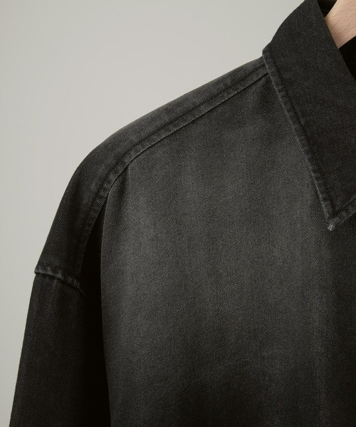 Alfred Alex（アルフレッドアレックス）の「【Alfred Alex】ヴィンテージメイクビッグデニムシャツ（シャツ/ブラウス・メンズ・ブラック系/チャコール/グレー/チャコールグレー/インディゴブルー・S/M/L）」の10枚目の写真