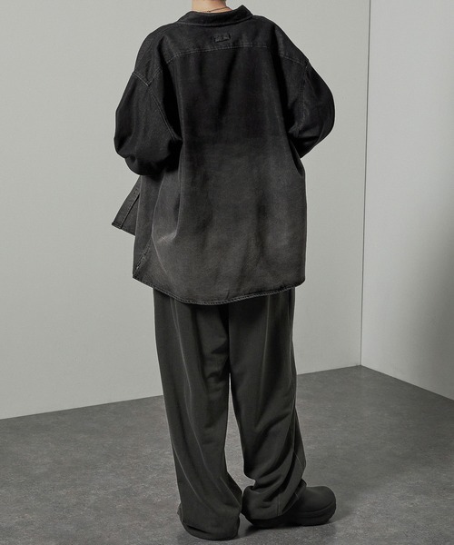 アドミラル　シャツ　レトロ　ヴィンテージ セール】【Alfred Alex】ヴィンテージメイクビッグデニムシャツ