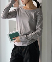 バックオープン長袖Tシャツ/前後2way着用可能