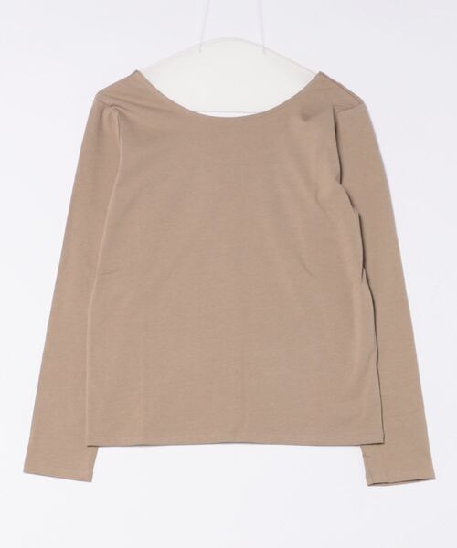 TRIANGLE PALETTE(トライアングルパレット)の「バックオープン長袖Tシャツ/前後2way着用可能(Tシャツ/カットソー・レディース・ブラック/ホワイト/ベージュ/グレー/ダークグレー・FREE)」の19枚目の写真