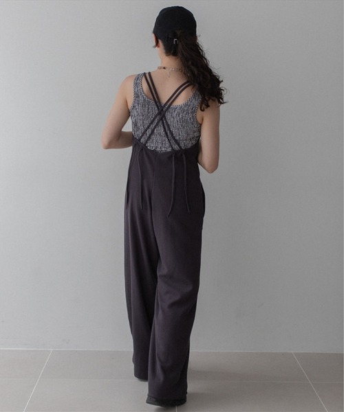 SUWDEE(スーディー)の「shirring tank top(タンクトップ・レディース・ホワイト/ブラック・FREE)」の15枚目の写真