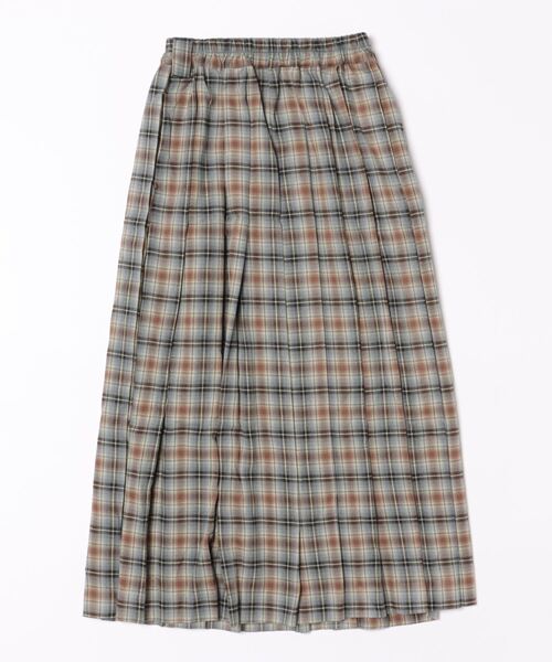 DOUBLE NAME（ダブルネーム）の「チェックワイドプリーツスカート（スカート・レディース・ブルー/グレー・FREE）」の14枚目の写真