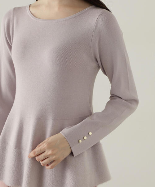PROPORTION BODY DRESSING(プロポーションボディドレッシング)の「フェザーペプラムニット / 1214270923(ニット/セーター・レディース・ブラウン系その他/ブルー/グレー・FREE)」の7枚目の写真