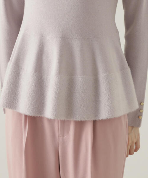 PROPORTION BODY DRESSING(プロポーションボディドレッシング)の「フェザーペプラムニット / 1214270923(ニット/セーター・レディース・ブラウン系その他/ブルー/グレー・FREE)」の9枚目の写真