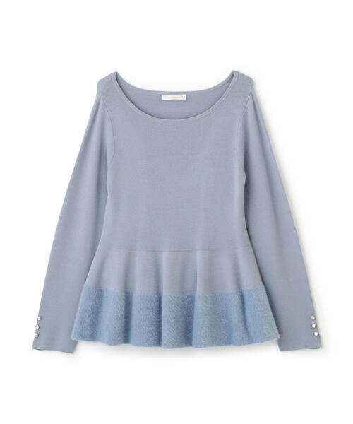 PROPORTION BODY DRESSING(プロポーションボディドレッシング)の「フェザーペプラムニット / 1214270923(ニット/セーター・レディース・ブラウン系その他/ブルー/グレー・FREE)」の18枚目の写真