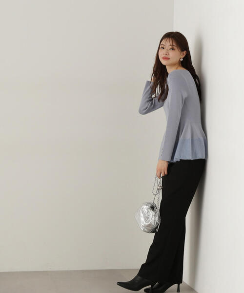 PROPORTION BODY DRESSING(プロポーションボディドレッシング)の「フェザーペプラムニット / 1214270923(ニット/セーター・レディース・ブラウン系その他/ブルー/グレー・FREE)」の20枚目の写真
