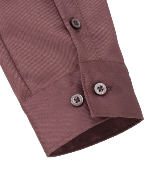 TOKYO SHIRTS（トウキョウシャツ）の「超形態安定ノーアイロン レギュラー 長袖ビジネスワイシャツ（ビジネスシャツ・レディース・ボルドー・LL/M/XL/L/S）」の4枚目の写真