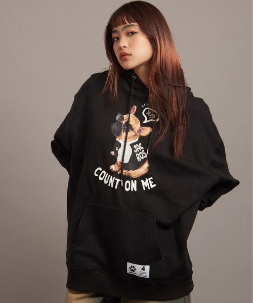 JACKROSE（ジャックローズ）の「JE-DOG&CAT.Nikukyu-プルオーバーパーカー（パーカー・メンズ・その他3/その他2/その他1/その他4・L/M）」の4枚目の写真