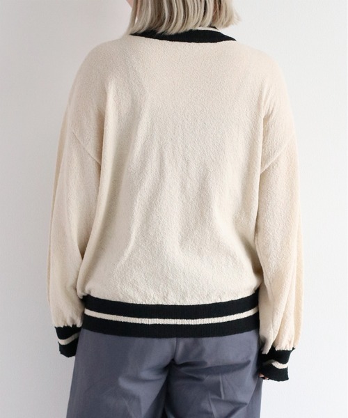 cepo（セポ）の「ブークレニットトラックジャケット（ニット/セーター・レディース・オフホワイト/ブラック・M）」の6枚目の写真