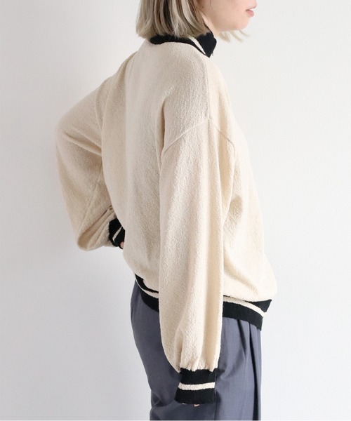 cepo（セポ）の「ブークレニットトラックジャケット（ニット/セーター・レディース・オフホワイト/ブラック・M）」の7枚目の写真