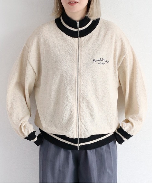 cepo（セポ）の「ブークレニットトラックジャケット（ニット/セーター・レディース・オフホワイト/ブラック・M）」の3枚目の写真