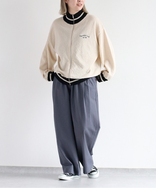 cepo（セポ）の「ブークレニットトラックジャケット（ニット/セーター・レディース・オフホワイト/ブラック・M）」の9枚目の写真