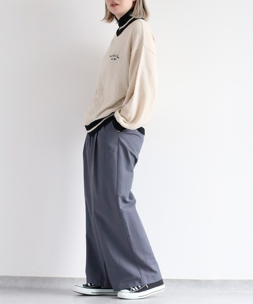 cepo（セポ）の「ブークレニットトラックジャケット（ニット/セーター・レディース・オフホワイト/ブラック・M）」の10枚目の写真