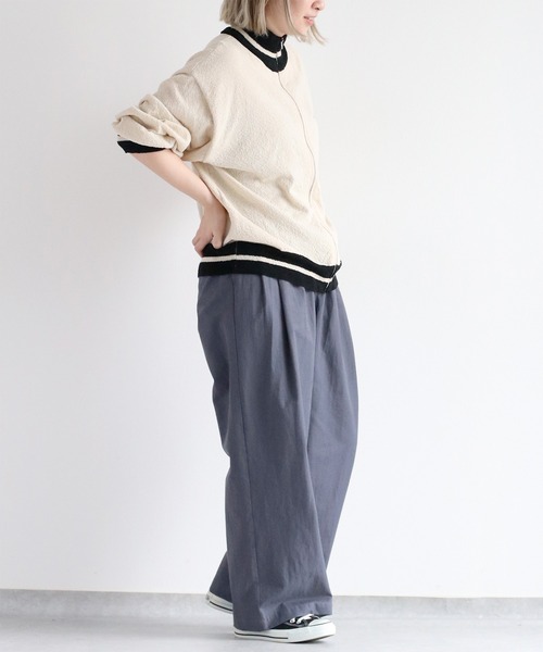 cepo（セポ）の「ブークレニットトラックジャケット（ニット/セーター・レディース・オフホワイト/ブラック・M）」の13枚目の写真