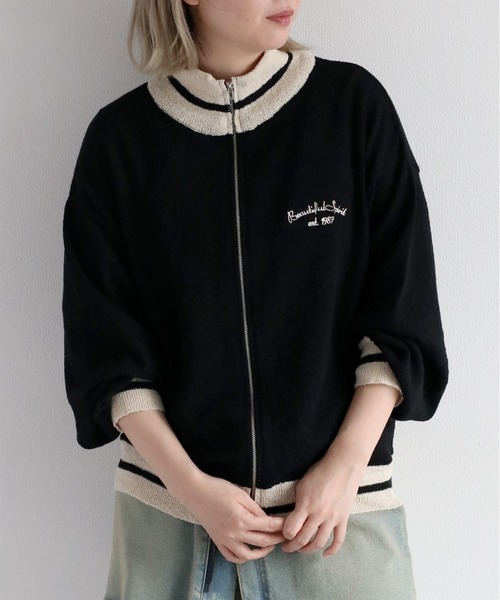 cepo（セポ）の「ブークレニットトラックジャケット（ニット/セーター・レディース・オフホワイト/ブラック・M）」の15枚目の写真