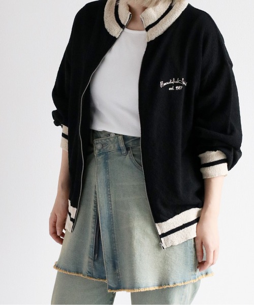 cepo（セポ）の「ブークレニットトラックジャケット（ニット/セーター・レディース・オフホワイト/ブラック・M）」の16枚目の写真