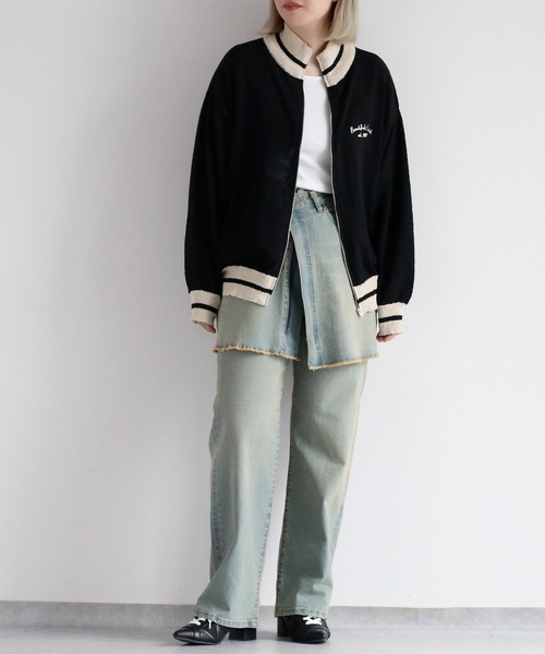 cepo（セポ）の「ブークレニットトラックジャケット（ニット/セーター・レディース・オフホワイト/ブラック・M）」の22枚目の写真