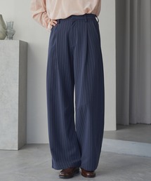 qmile ネイビー パンツ XL クールストレートパンツ （ビターダークネイビー） -WWSワーク