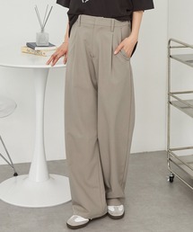 ほぼ未使用　イタリア製marzotto ベージュ スラックス ストレートレッグ ベージュ 【Franco Rosati】クレンゼ加工ノータックストレッチ