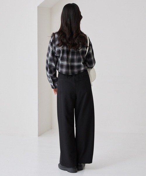 ワイドカーブタックスラックスパンツ MONO-MART│MONO-MART