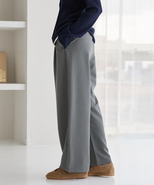 ワイドカーブタックスラックスパンツ MONO-MART│MONO-MART