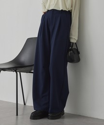 MONO-MART（モノマート）の「速乾×洗える|カーブタック ワイドスラックス(パウダーツイル)（スラックス）」