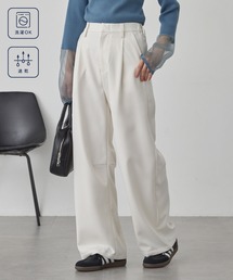 ゴーシュ　オフホワイト　ワイドパンツ ウエストヒモ&ゴム パンツ（ホワイト/白色系・ウエストゴム・紐）ファッション通販 - ZOZOTOWN