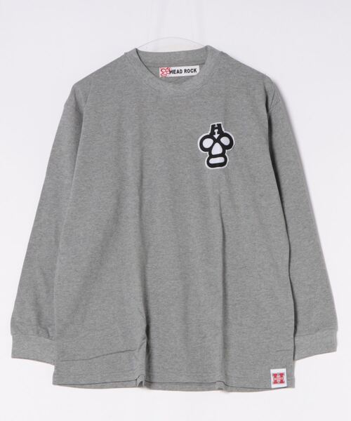 HEAD ROCK(ヘッドロック)の「HEADROCK/ヘッドロック 長袖オーバーサイズTシャツ(大人)(Tシャツ/カットソー・レディース・オフホワイト/杢グレー/スミクロ・160cm/170cm/180cm)」の3枚目の写真