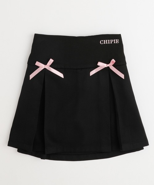 セール】【CHIPIE/シピ】サテンリボンタックプリーツミニ