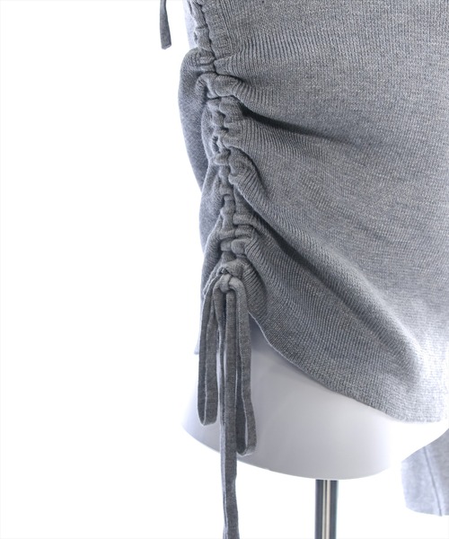 clear（クリア）の「肩リボンワンショルニットトップス [肌見せ スタイルアップ]≪2024AW新作≫（ニット/セーター・レディース・ブラック/オフホワイト/杢グレー・F）」の14枚目の写真