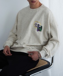 【AIRWALK】90's グラフィック刺繍 オーバーサイズ ヘビーウェイトクルーネックスゥェットトレーナー